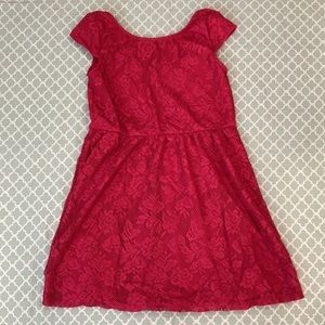 Catch My I Pink Lace Dress Juniors L